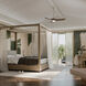 Mylo 52 inch Painted Brushed Nickel with Natural Walnut Blades Ceiling Fan